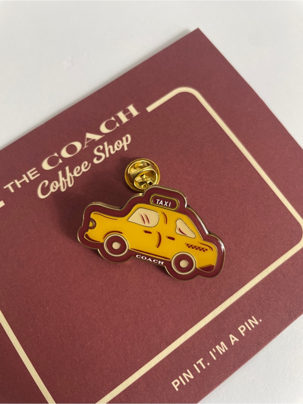 NWT Coach Yellow Taxi Pin